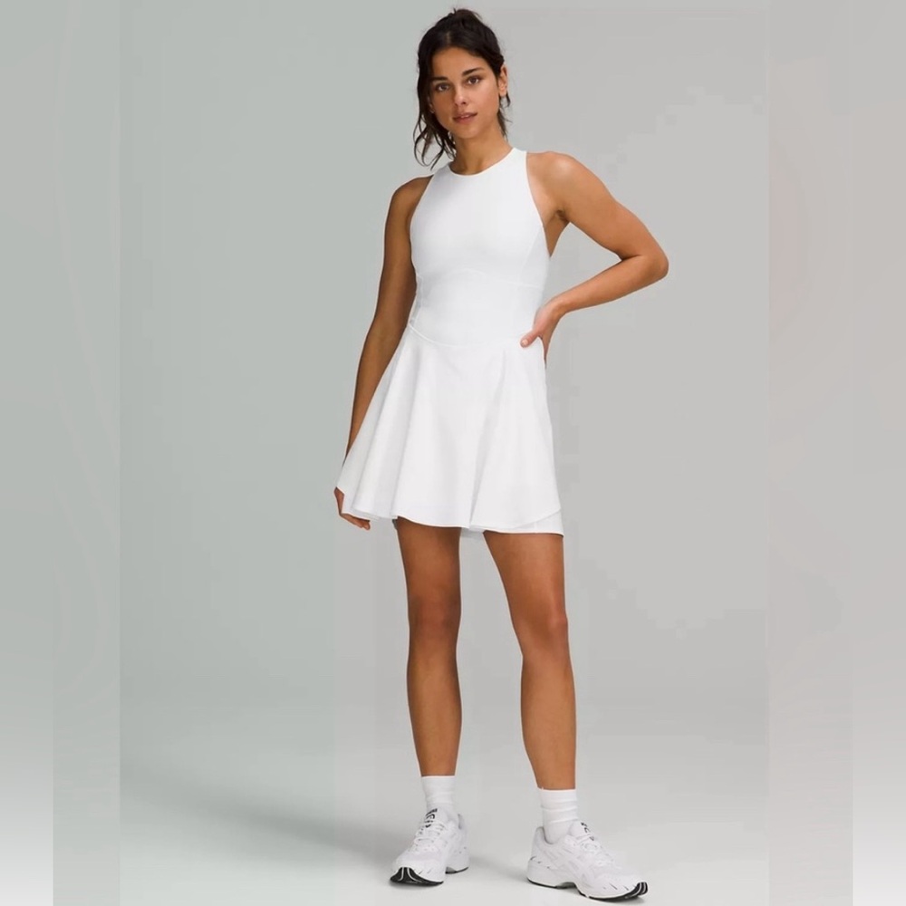 Size 12 Lululemon Court Crush Dress - White EUC